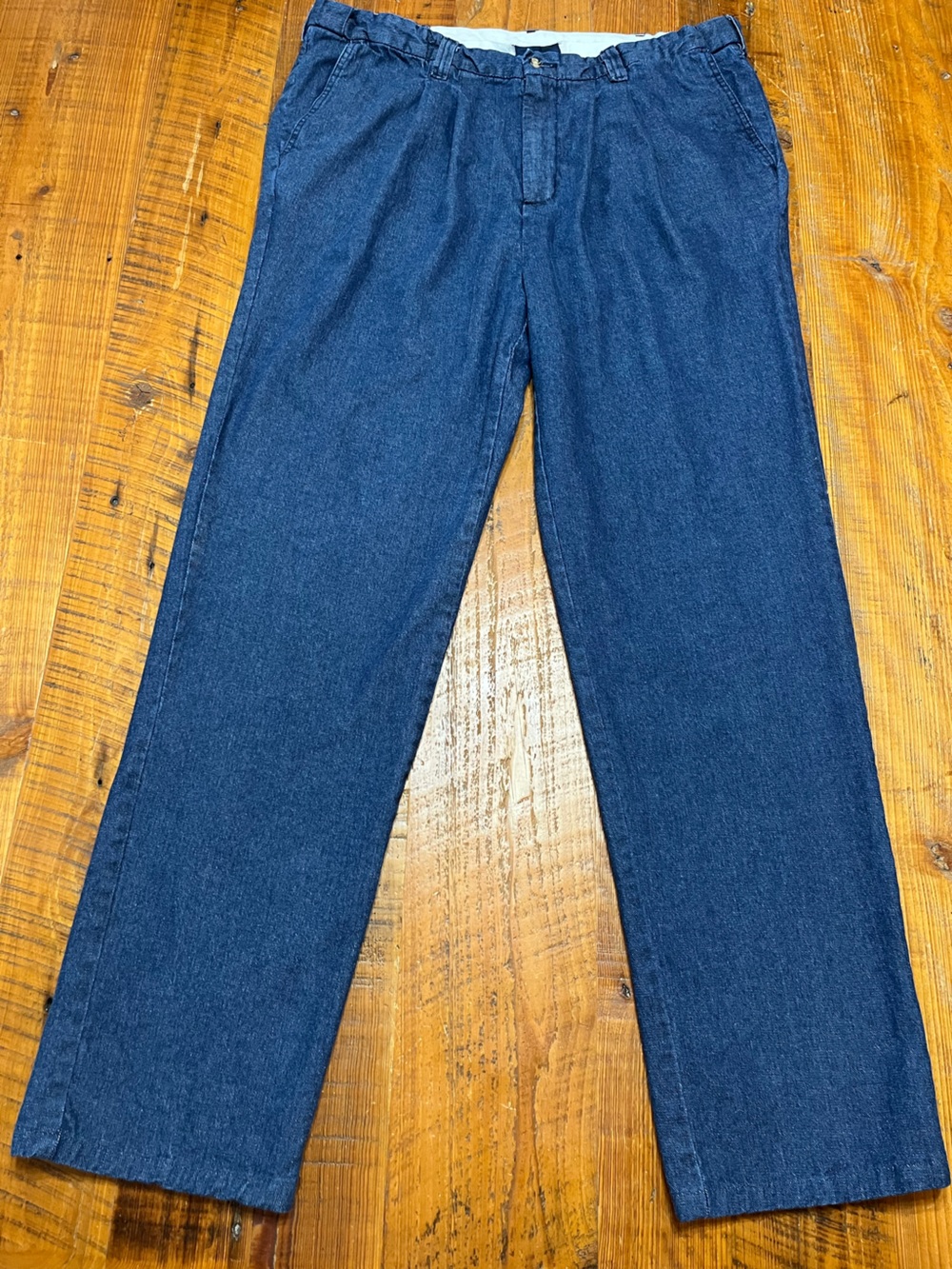 King Size Pleated Front Denim Chinos Size 44